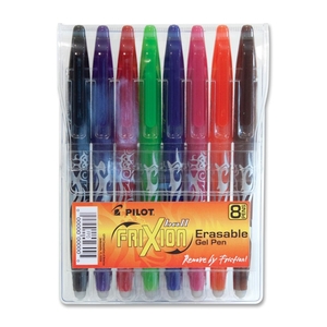 Pilot Corporation 31569 Rollerball Gel Pen, Erasable, Fine, 8 Color /PK, AST by Pilot