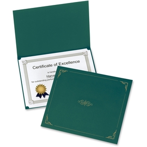 Tops Products 29900605BGD Certificate Holder, 11"x8-1/2", 5/PK, Hunter Green by Oxford