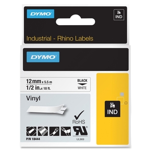 Newell Rubbermaid, Inc 18444 RHINO 1/2 WHITE VINYL LABELS by Dymo