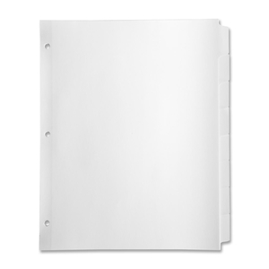 Business Source 36684 Plain Tab Indexes, 9/32" Holes, 3HP, 8Tab, 24 Sets/BX, WE by Business Source