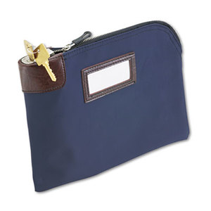 Seven-Pin Security/Night Deposit Bag, Two Keys, Nylon, 11 x 8 1/2, Navy by MMF INDUSTRIES