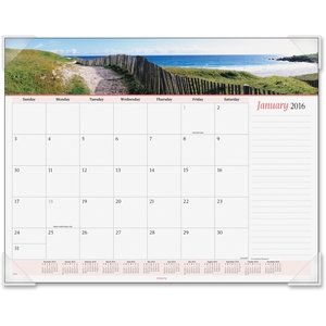 ACCO Brands Corporation 89803 Desk Calendar Pad,Block,12 Mth Jan-Dec, 22"x17", Seascape by At-A-Glance