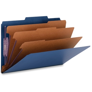 SMEAD MANUFACTURING COMPANY 19096 Classification Folders, 3 Dividers, Legal, 10/BX, Dark Blue by Smead