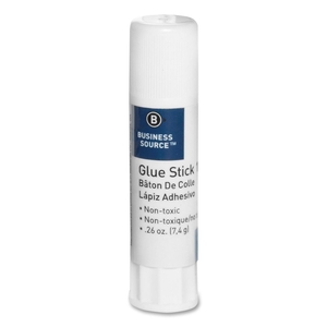 Business Source 15786 Glue Stick, Permanent, Acid-free, .26 oz., Clear by Business Source