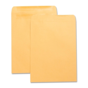 Business Source 42124 Press/Seal Catalogueue Envelopes,Plain,10"x13",100/BX,Kraft by Business Source