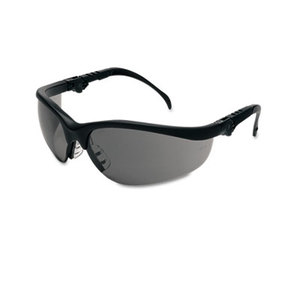 Klondike Plus Safety Glasses, Black Frame, Gray Lens by MCR SAFETY