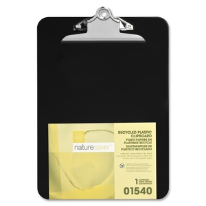 Nature Saver 1540 Plastic Clipboard, Recycled, 1" Cap, 9"x12", Black by Nature Saver