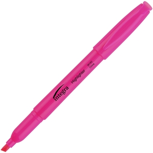 Integra 36183 Pen Style Highlighter, Chisel Tip, 12/PK, Fluorescent Pink by Integra