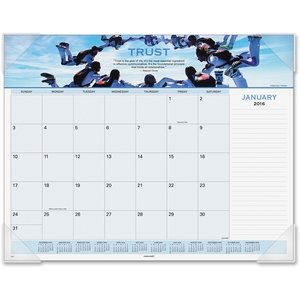 ACCO Brands Corporation 89801 Block Desk Pad, 12 Mth Jan-Dec, 22"x17",Panoramic Scene by At-A-Glance