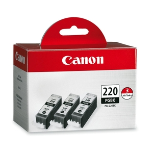 Canon, Inc PGI220BK3PK Ink Cartridge, Combo Pack, Black by Canon