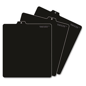 IdeaStream Consumer Products, LLC VZ01176 A-Z CD File Guides, 5 x 5 3/4, Black by IDEASTREAM CONSUMER PRODUCTS