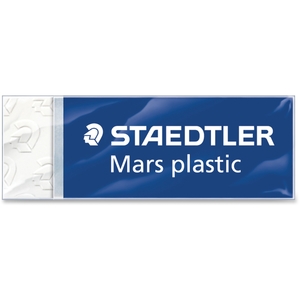Plastic Eraser, Latex-free, w/Sleeve, 2-1/2"x7/8"x1/2", WE by Staedtler