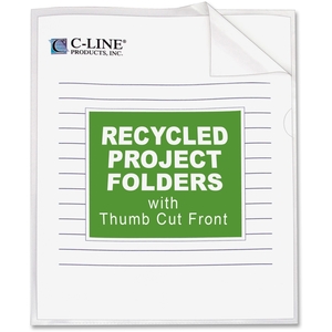 C-Line Products, Inc 62127 Project Folders, 11"x8-1/2", 25/BX, Clear by C-Line