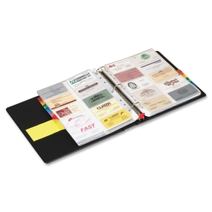 Tops Products 65320 Card File Binder,Holds 400 Cards,1-1/2" Capacity,Letter,BK by Cardinal