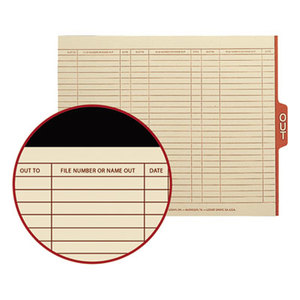 SMEAD MANUFACTURING COMPANY 61910 Out Guides, 1/5 Tab, Manila, Letter, Red, 100/Box by SMEAD MANUFACTURING CO.