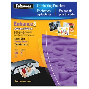 Fellowes, Inc 5245801 LAMINATING POUCH LETTER 11.5IN X 9IN LANDSCAPE 3MIL 100PK by Fellowes