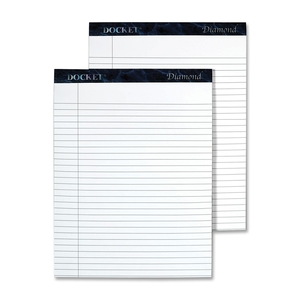 Tops Products 63975 Notepad, Wide Rule, 24lb., 50 Shts, 8-1/2"x11-3/4", 2/BX, WE by TOPS