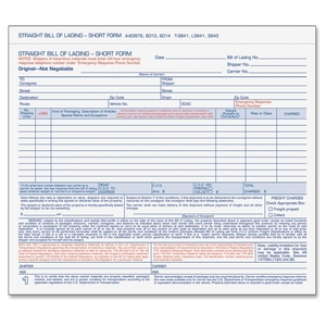 Tops Products 3841 Bill Of Lading Snap Off,6 Articles,3-Part,50 ST/PK,8-1/2"x7" by TOPS