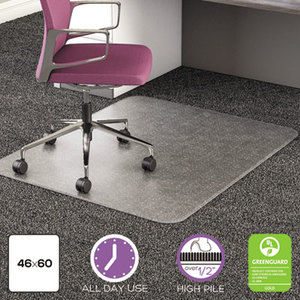 Deflecto Corporation CM16443F UltraMat All Day Use Chair Mat for High Pile Carpet, 46 x 60, Clear by DEFLECTO CORPORATION