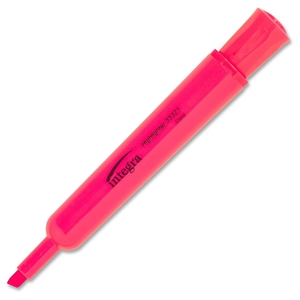 Integra 33321 Desk Highlighter, Chisel Tip, 12/PK, Fluorescent Pink by Integra