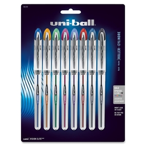 Sanford, L.P. 90199PP Uni-Ball Rollerball Pen,Refill.,0.8mm,8/PK,WE Barrel/AST Ink by Uni-Ball