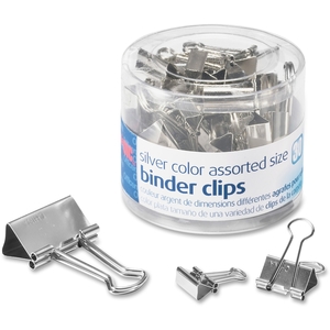 Pilot Corporation 31021 Binder Clips, Assorted Sizes, 30/PK, Silver by OIC