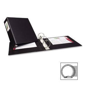 Avery K311-25L-BK Economy Ring Binder W/Labelholder, 3" Capacity, Black by Avery