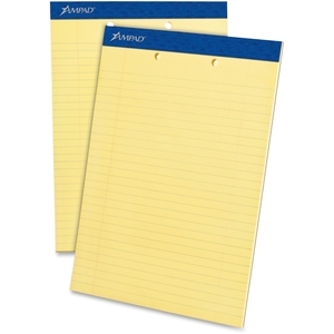 Tops Products 20224 Perforated Pad, Legal/2HP, 50 Sheets/Pad, 8-1/2"x11-3/4", CY by Ampad