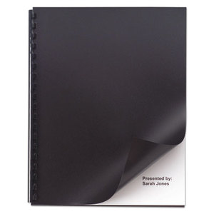 Opaque Plastic Presentation Binding System Covers, 11 x 8-1/2, Black, 50/Pack by SWINGLINE
