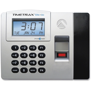 Time/Clock System, Biometric, Backup Memory, Grey/Black by Pyramid Time Systems