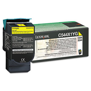 Lexmark International, Inc C544X1YG C544X1YG Extra High-Yield Toner, 4000 Page-Yield, Yellow by LEXMARK INT'L, INC.