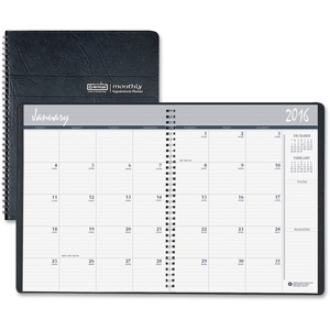 Monthly Planners, 8-1/2"x11", 2PPM, BK Cover by House of Doolittle