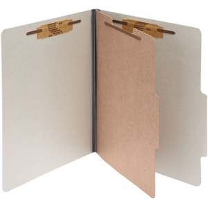 ACCO Brands Corporation A7015054 Classification Folders, 2" Exp,Letter,1 Partition, Mist Gray by Acco