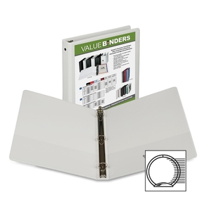SAMSILL CORPORATION 18537 View Binder, Round Ring, 1" Capacity, 11"x8-1/2", White by Samsill