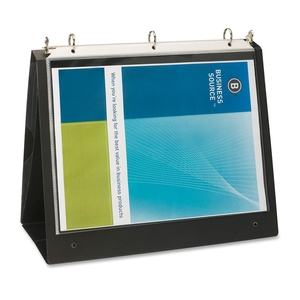 Business Source 16456 Presentatn Binder, w/10 Sht Protectors,1" Cap.,8-1/2"x11",BK by Business Source