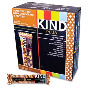 KIND Healthy Snacks 17256 Protein Bars, 12/BX, Peanut Butter/Dark Chocolate by KIND