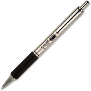 ZEBRA PEN CORPORATION 29210 Ballpoint Pen,Retract.,.7mm,Black Ink,Stainless Steel by Zebra Pen