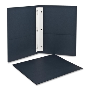 Tops Products 57738 Twin Pocket Folders,w/Fstnrs,11"x8-1/2",25/BX,Dark Blue by Oxford