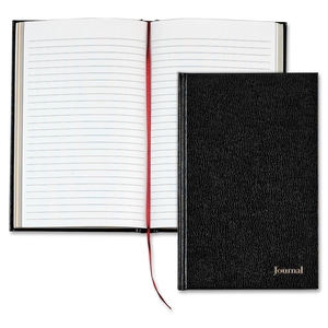 Tops Products J25558 Professional Journal, Casebnd, 80 Sheets, 5"x8", Black by TOPS