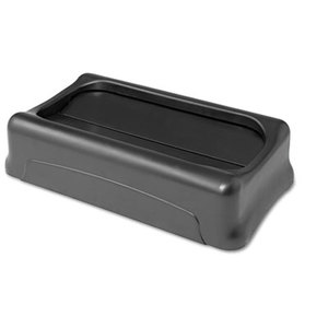 RUBBERMAID COMMERCIAL PROD. 267360 BLA Swing Top Lid for Slim Jim Waste Containers, 11 3/8 x 20 3/8, Plastic, Black by RUBBERMAID COMMERCIAL PROD.