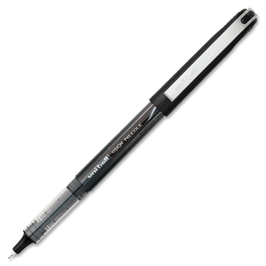 Sanford, L.P. 1734918 Rollerball Pen,Soft Grip,Needle Tip,.5mm,Black Ink by Uni-Ball