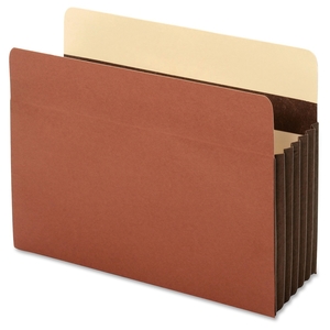 Accordion File Pocket,5-1/4" Exp.,Letter,10/BX,Brown by Globe-Weis