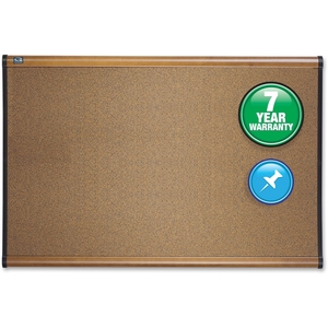 ACCO Brands Corporation B243MA Cork Bulletin Board, 3'x2', Maple Finish by Quartet