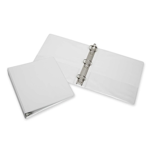 National Industries For the Blind 7510-01-203-8814 3-Ring Binder, Round-Ring,w/Pockets, 2" Capacity, White by SKILCRAFT