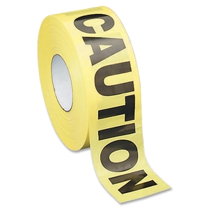 Sparco Products 11795 Barricade Tape, "Caution", Non-Adhesive, 3"x1000', YW/Black by Sparco