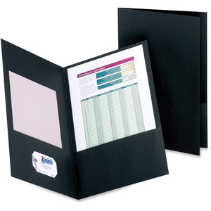 Tops Products 50127-05 Twin-Pocket Folder, Legal, 100 Sheet Cap., 25/BX, Black by Oxford