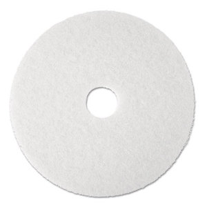 Super Polish Floor Pad 4100, 17", White, 5/Carton by 3M/COMMERCIAL TAPE DIV.