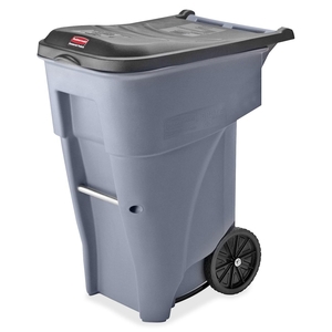 Newell Rubbermaid, Inc 9W2100GY Roll Out Container, 12" Wheels, 65 Gallon, Gray by Rubbermaid