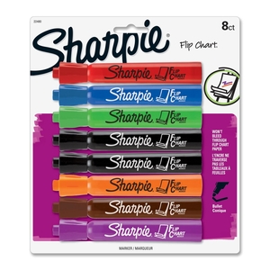 Sanford, L.P. 22480PP Flip Chart Marker, Bullet Point, 8/PK, Assorted by Sharpie