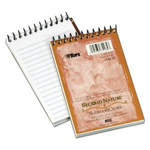 Tops Products 74135 Second Nature Subject Wirebound Notebook, Narrow, 3 x 5, White, 50 Sheets by TOPS BUSINESS FORMS